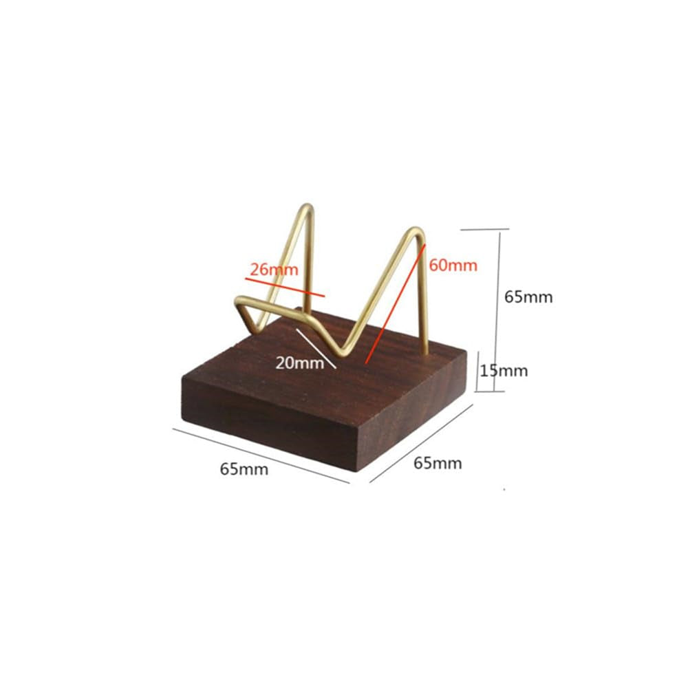 Wooden Display Stand with Metal Arm, Creative Display Stand Holder for Crystal Mineral Agate Rock Small Collectibles and Other Stones