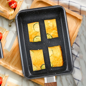 1pc Tamagoyaki Pan, With Imitation Wood Handle, Japanese Square Non-stick Pan, Breakfast Omelet Pan, Household Frying, Small Square Skillet,