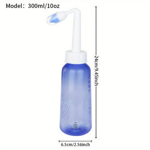 300ml BPA-Free Nasal Irrigation System - 10oz Nasal Wash Bottle with Nasal Wash Salt Packets