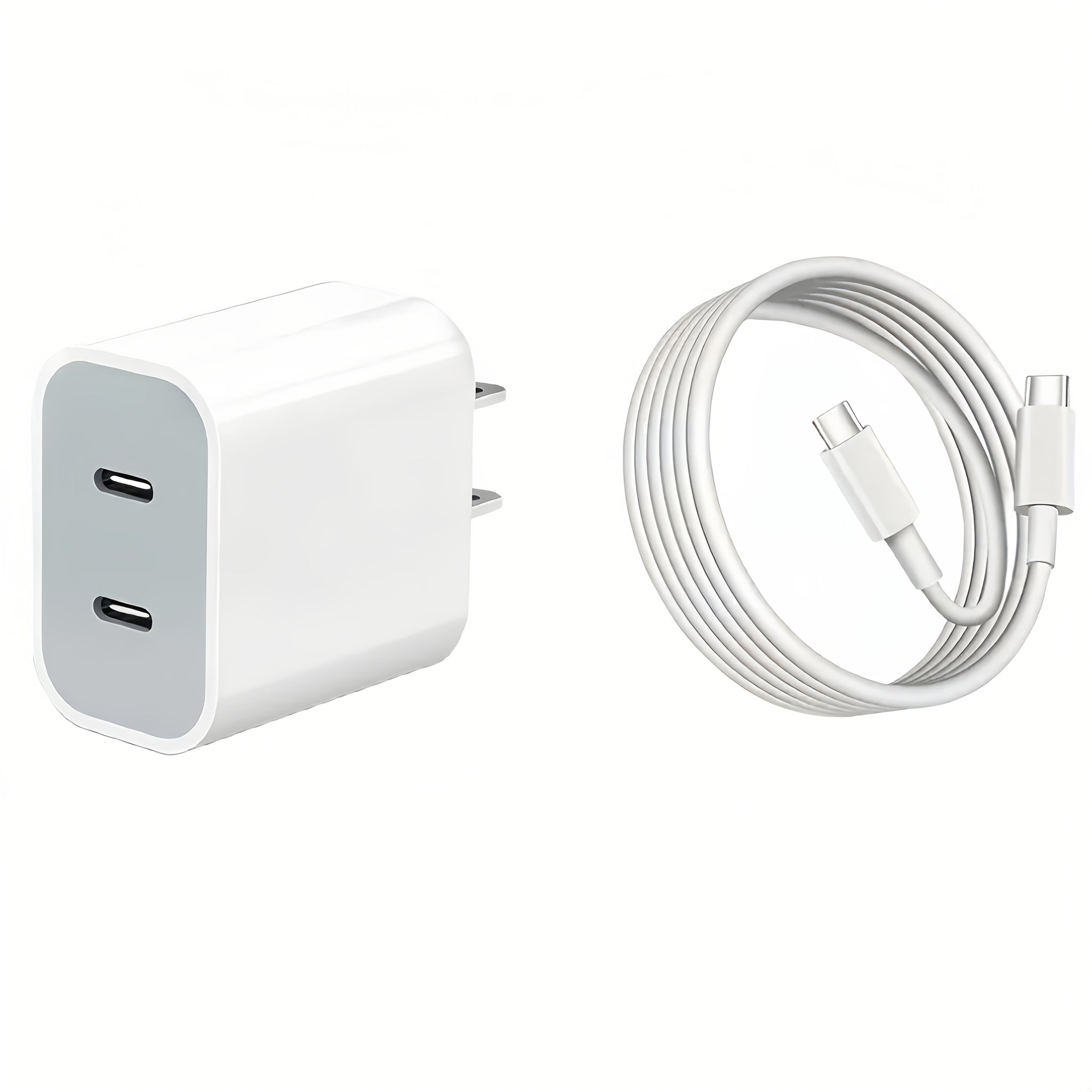 Fast Charger for iPhone 16, 1pc/2pcs Pack 40W Dual-Port Power Delivery Charging Block, with 3.3ft USB C to C Fast Charging Cable, for iPhone