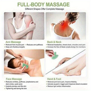 7pcs Gua Sha Beauty Massage Tool Set - Natural Resin Gua Sha Scrapers For Face, Back & Neck - Relax Muscles & Release Stress - Mother's Day