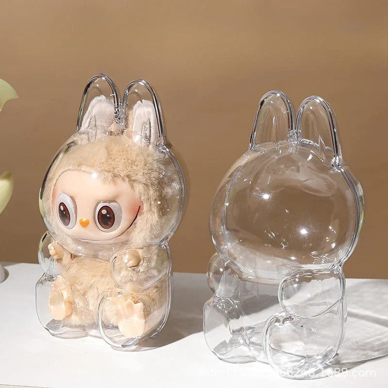 LABUBU Clear Macaron Case, Dust Case, Popmart Bubble Mart Doll Accessories, Doll Accessories, Christmas and New Year Gifts