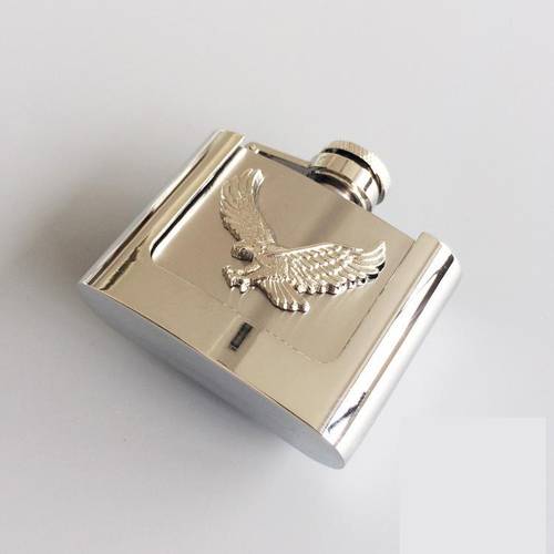 New JEAN'S FRIEND Classic Fly Eagle 2 oz Stainless Steel Flask Belt Buckle US Local Shipping