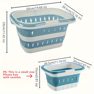 1pc Collapsible Laundry Hamper - Portable Durable Plastic Clothes Storage with Handles, Space Saving Rectangular Design for Bedroom, Bathroom and Home Organization, Laundry Hamper, Bedroom Organization, Modern Organizer, Easy to Clean, Laundry Hamper, Lau