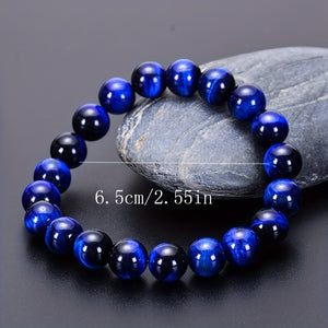 Natural Blue Tiger Eye Stone Bracelet Eagle Eye Stone Cat Eye Hand String