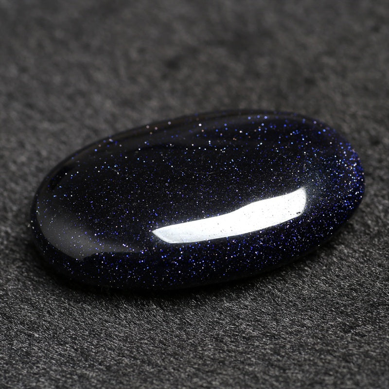 Blue Sandstone Natural Chakra Healing Reiki Crystal Stones 2.36"X1.18"X0.59" Oval Cabochon Flatback Semi-precious Gemstone