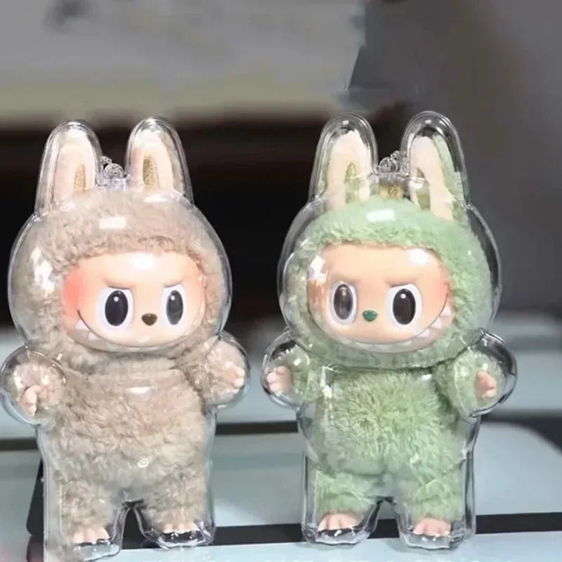 LABUBU Clear Macaron Case, Dust Case, Popmart Bubble Mart Doll Accessories, Doll Accessories, Christmas and New Year Gifts