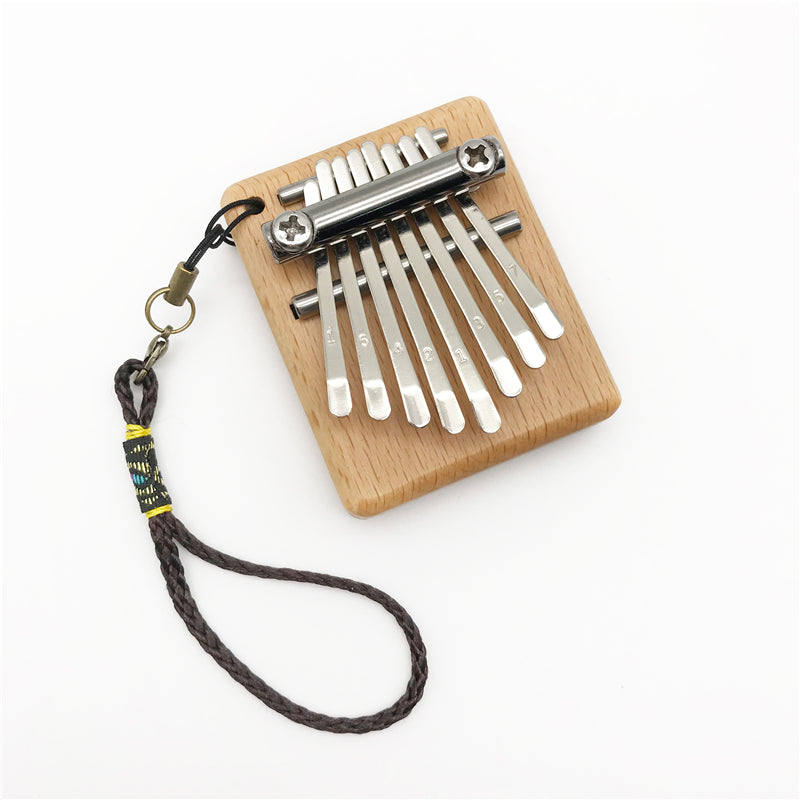 Authentic 8-Key Kalimba Thumb Piano - Handcrafted Beech Wood Music Instrument