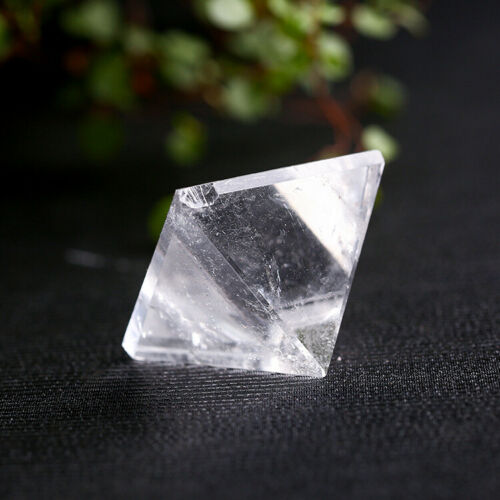 Natural Clear Quartz Crystal Pyramid Figurine Altar Healing Reiki Specimen