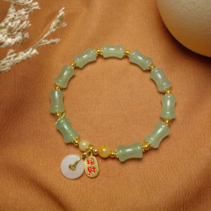 1pc Natural Jade Bracelet For Men And Women, Best Gift For Parents Friend