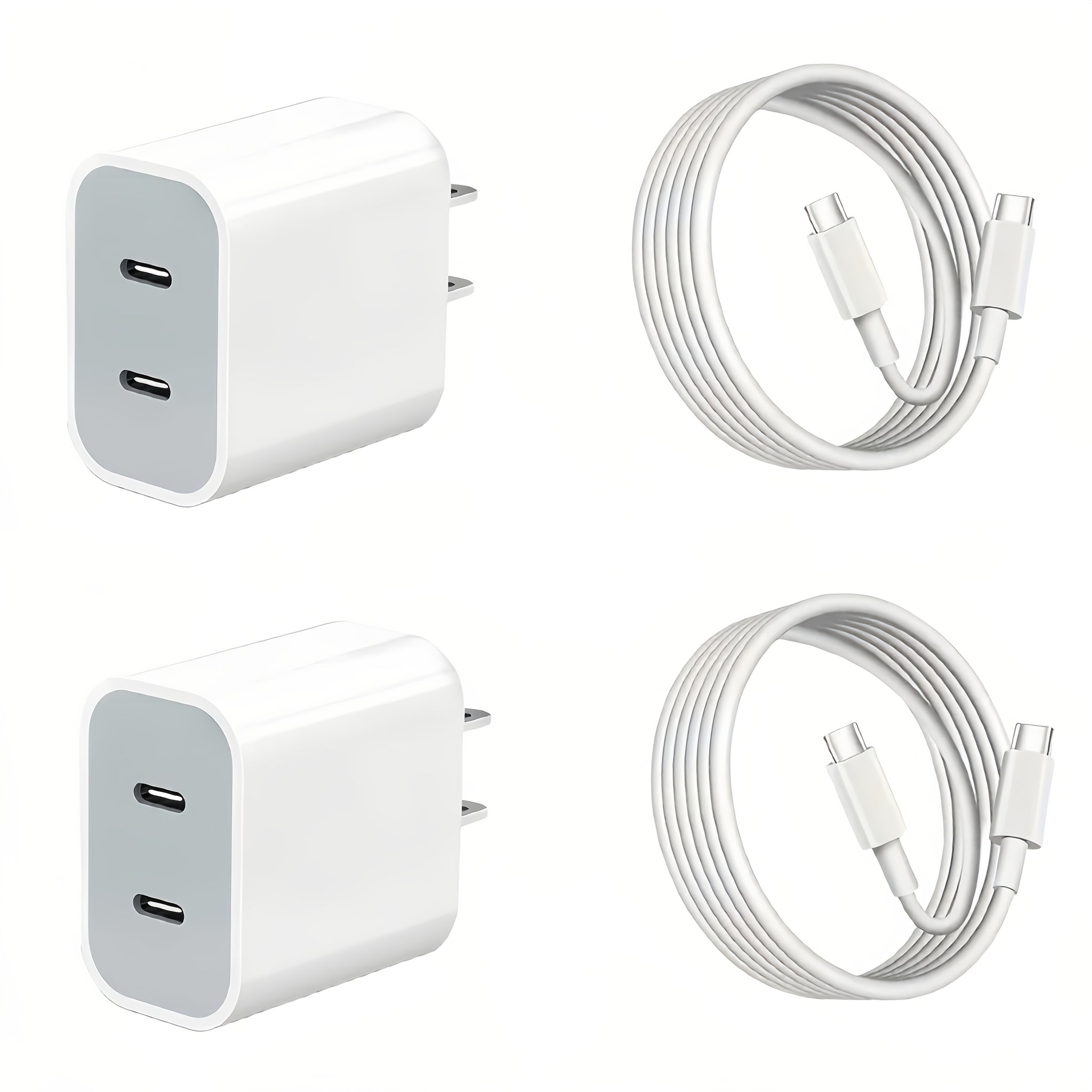 Fast Charger for iPhone 16, 1pc/2pcs Pack 40W Dual-Port Power Delivery Charging Block, with 3.3ft USB C to C Fast Charging Cable, for iPhone