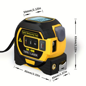 1pc Laser Tape Measure 3 In 1 Digital Tape Measure High Precision  Laser Rangefinder Steel Tape Measure