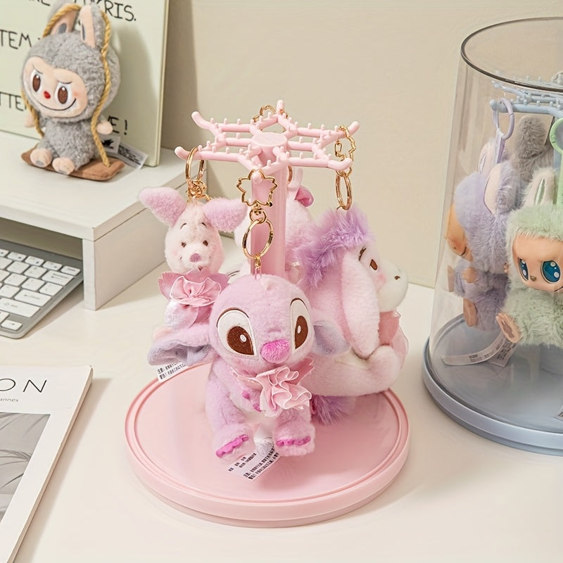1pc 360° Rotating Display Case - Dustproof Storage for Labubu, Plush Toys, Keychains & Pendants | Transparent Acrylic Organizer | Perfect Gift for Collectors and Hobbyists, Toy Storage Organizer