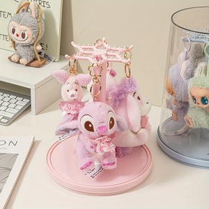1pc 360° Rotating Display Case - Dustproof Storage for Labubu, Plush Toys, Keychains & Pendants | Transparent Acrylic Organizer | Perfect Gift for Collectors and Hobbyists, Toy Storage Organizer