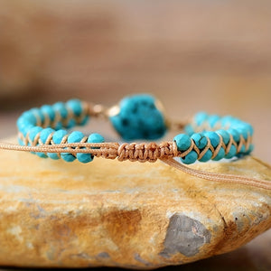 New Trendy Irregular Turquoise Bracelet, Holiday Gift For Boyfriends / Girlfriends