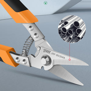 Professional Industrial Shears: JRF Stainless Steel Scissors Tin Snips For Metal Sheet & PVC Pipe Cutting