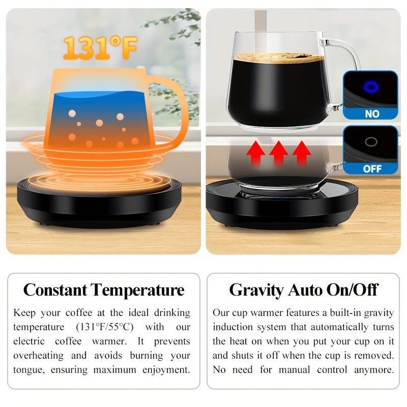 1pc Automatic Sensor Coffee Cup Warmer For Desk - Keep Your Coffee, Tea, Milk And Water Warm - Auto Shut Off/On - Cup Warmer For Home And Of