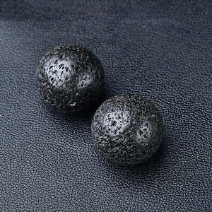 Lava Stone Sphere Crystal Ball Reiki Healing Meditation with Stand