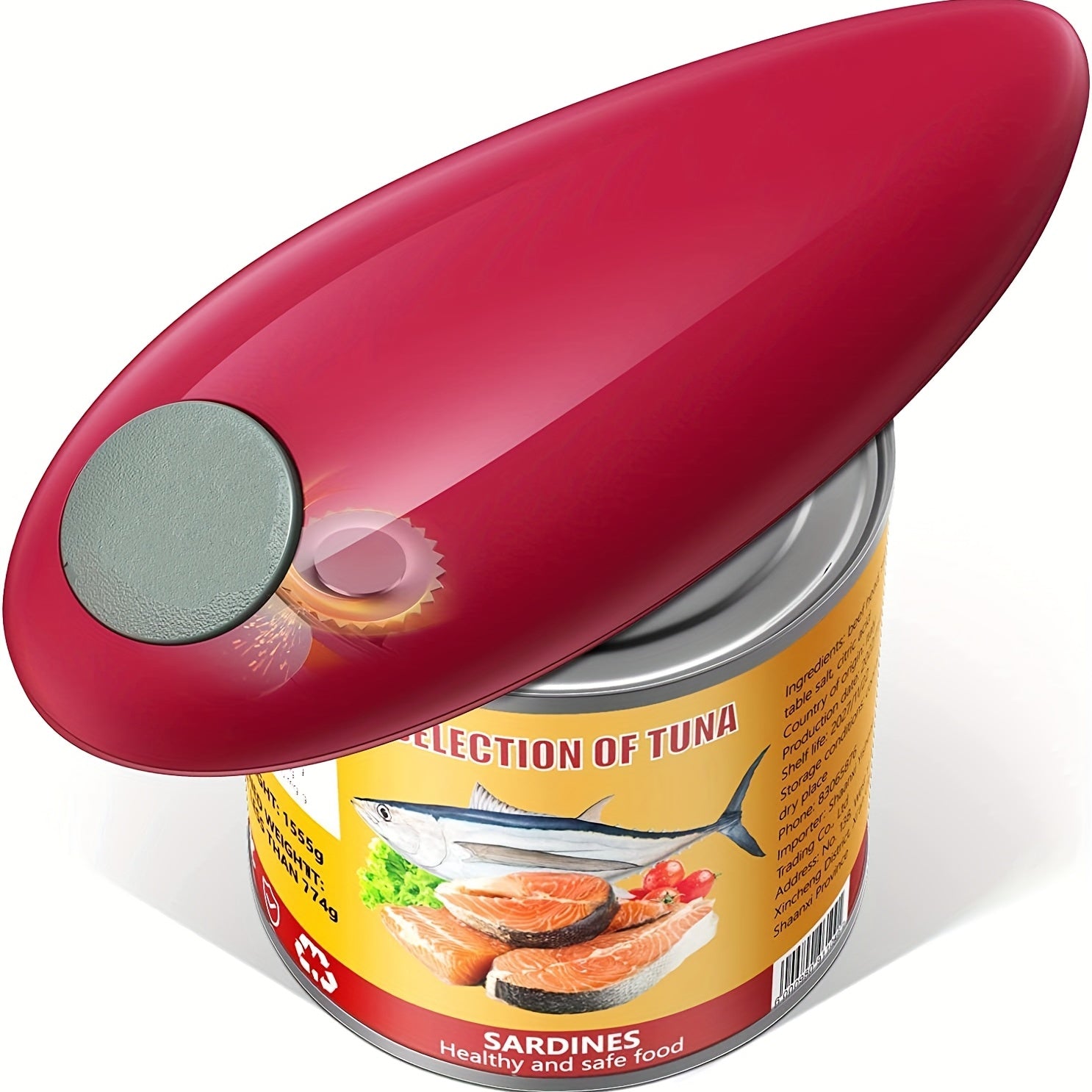 1pc Smooth Edge Electric Can Opener for Easy Opening and Arthritis Relief - Perfect for Kitchen and Camping