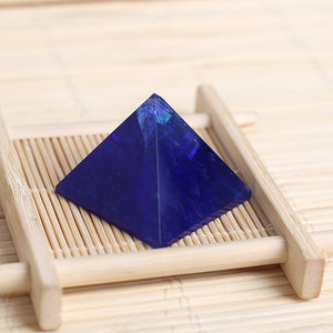 Pyramid-Finest Big  Blue Melting Quartz  Pyramids  Gemstone 1.18 Carved Pyramidal Crystal Healing Crafts