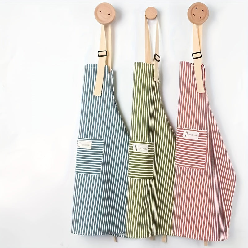 Wholesale Cotton Linen Apron with Stripes, One Pack