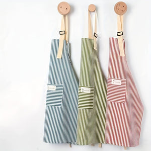 Wholesale Cotton Linen Apron with Stripes, One Pack