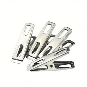 20pcs Stainless Steel Clothespins, Binder Clips, Heavy Duty Clothes Pins, Metal Clip Set, Metal Clothes Clips For Clothes Sock Food Sealing