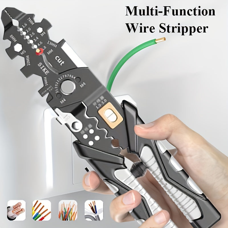 1pc 25 In 1 Multi-functional Wire Stripping Pliers, New Wire Stripping Pliers, Wire Splitting Pliers, Skinning Pliers For Winding Wire Cutti