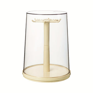 1pc 360° Rotating Display Case - Dustproof Storage for Labubu, Plush Toys, Keychains & Pendants | Transparent Acrylic Organizer | Perfect Gift for Collectors and Hobbyists, Toy Storage Organizer