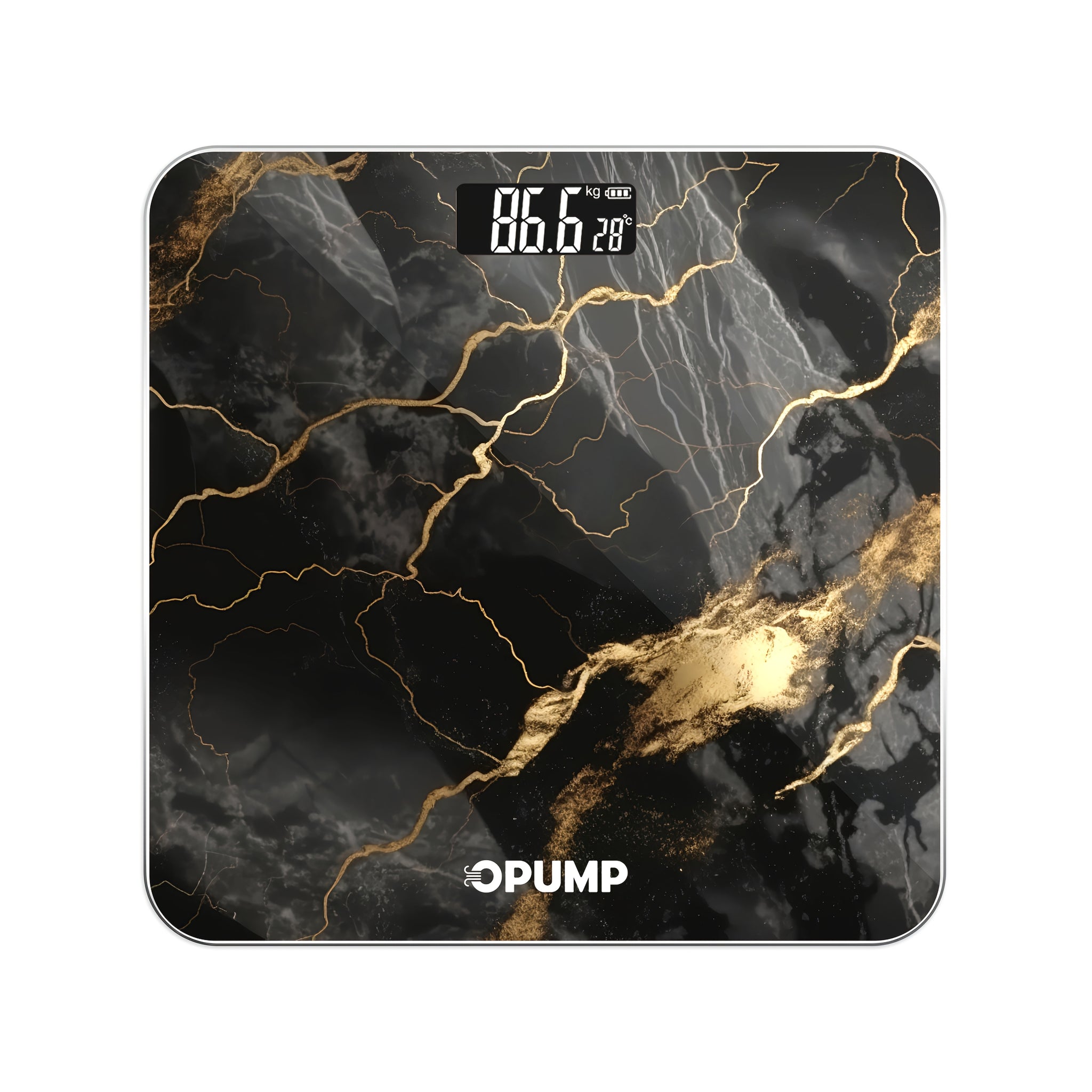 OPUMP High Precision Digital Bathroom Scale, Electronic Weight Scale, Accurate, Safe, Easy to Read, High Capacity, with Backlit HD LCD Display, 400 Lbs Capacity, Switchable Between Kg/lb/st, Includes 3 AAA Batteries