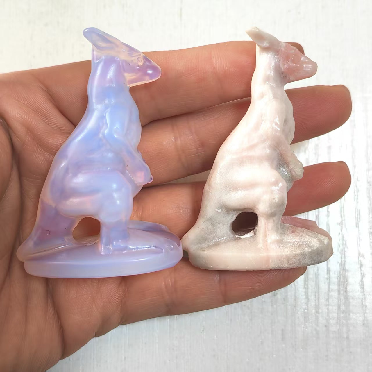 Hand carved Crystal Kangaroo Crystal Animal