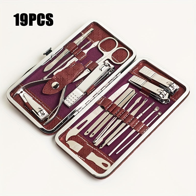 Complete Professional Manicure & Pedicure Set - Nail Clipper, Cutter, Files & More - Perfect for Home & Travel!