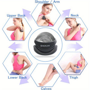 Massage Roller Ball Tight and Sore Muscles Relief Manual Massager Alleviating Shoulder Arms Back Legs Calves or Muscle Tension - Gray
