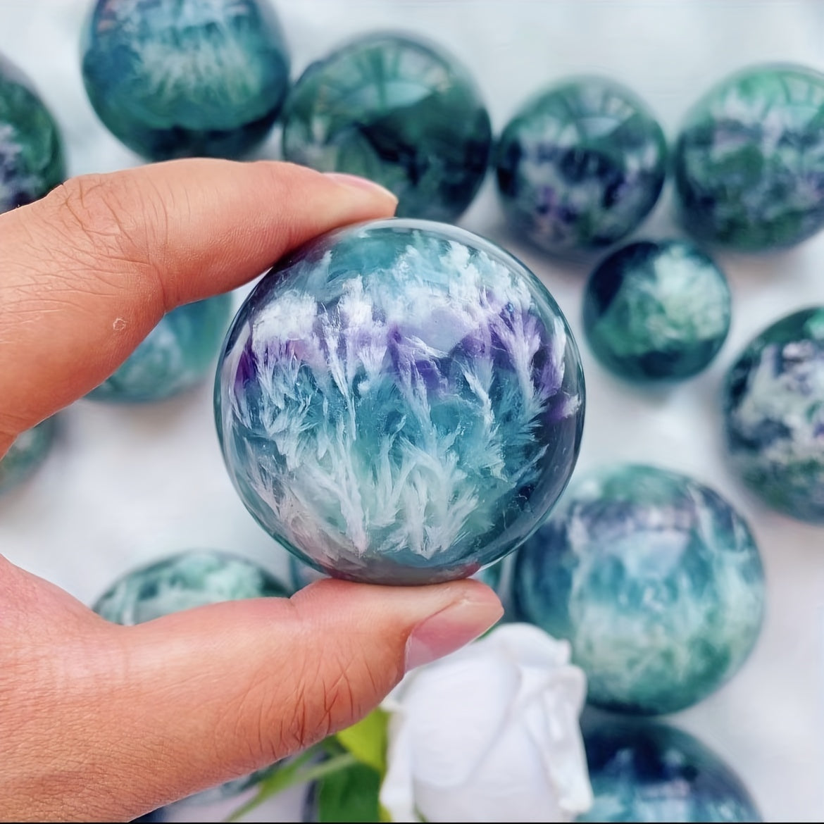 Natural Gemstone Sphere,Crystal Healing Ball-Home Decor,Table Decorations