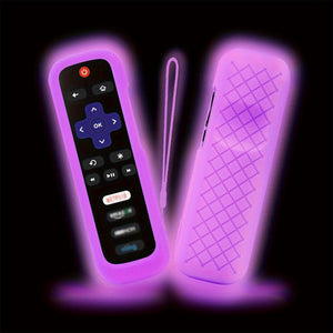 1pc/2pcs/3pcs Glow-in-the-Dark Silicone Remote Cover with Lanyard for Roku TV Remote Control - Universal Silicone Sleeve Case for TCL Hisense, Roku TV Streaming Stick, 4K+/ 4K Voice Remote