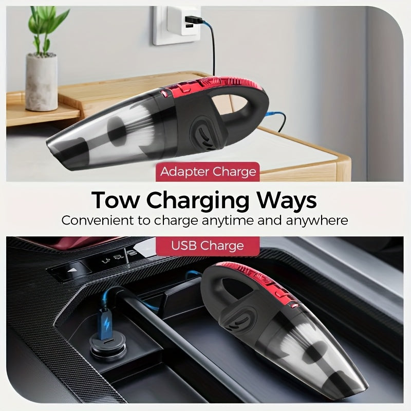 Car Vacuum Cleaner, Used for Dry And Wet Cleaning, Handheld Vacuum Cleaner, Easy to Clean Pet Hair - Keyboard Cleaning, Multi Scenario Use