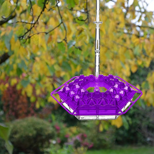 1pc Hummingbird Feeders For Outdoors Hanging, Garden Wild Bird Feeder Humming Birds Feeders Outside, Plastic Saucer Feeder And 30 Feeding Po