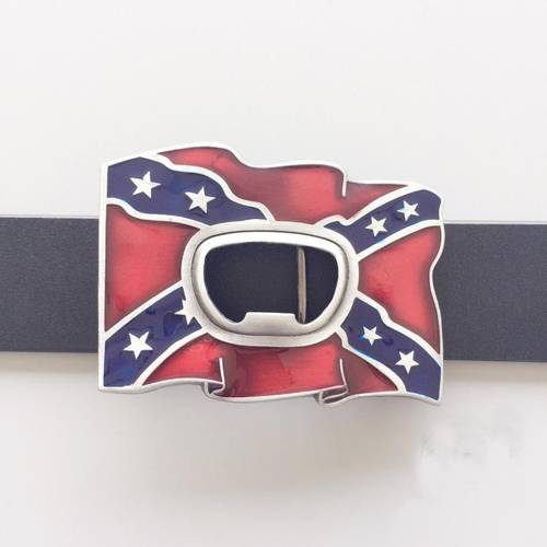 New Vintage Enamel Beer Bottle Opener Flag Belt Buckle US Local Shipping