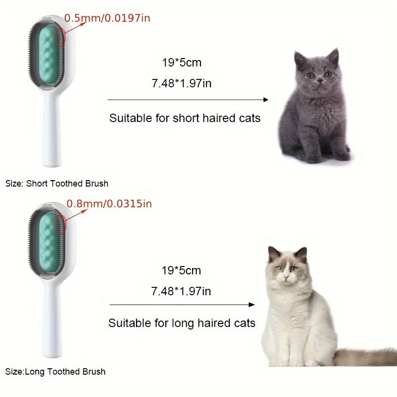 Pet Brush With Water Double Sided Hair Removal Brushes For Cat Dog Pet Grooming Comb Kitten Brush