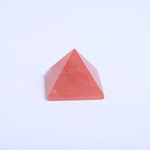 Pyramid-Finest Big  Red Crystal Melting Pyramids  Gemstone 1.18\ Carved Pyramidal Crystal Healing Crafts