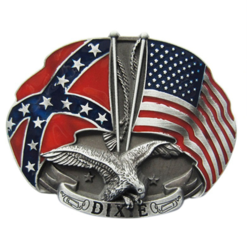 Western Men‘s Zinc alloy Leather Belt Buckle Eagle American flag Pattern US Local Shipping