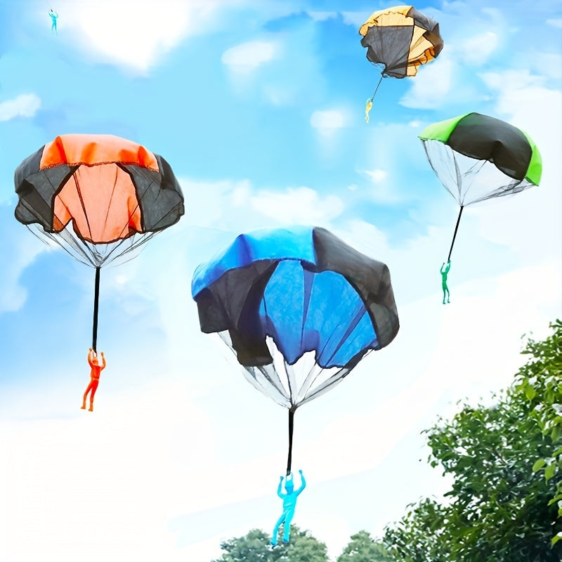 1Pc Set Tangle Parachute Figures Hand Throw Soliders Square Outdoor  Flying Toys