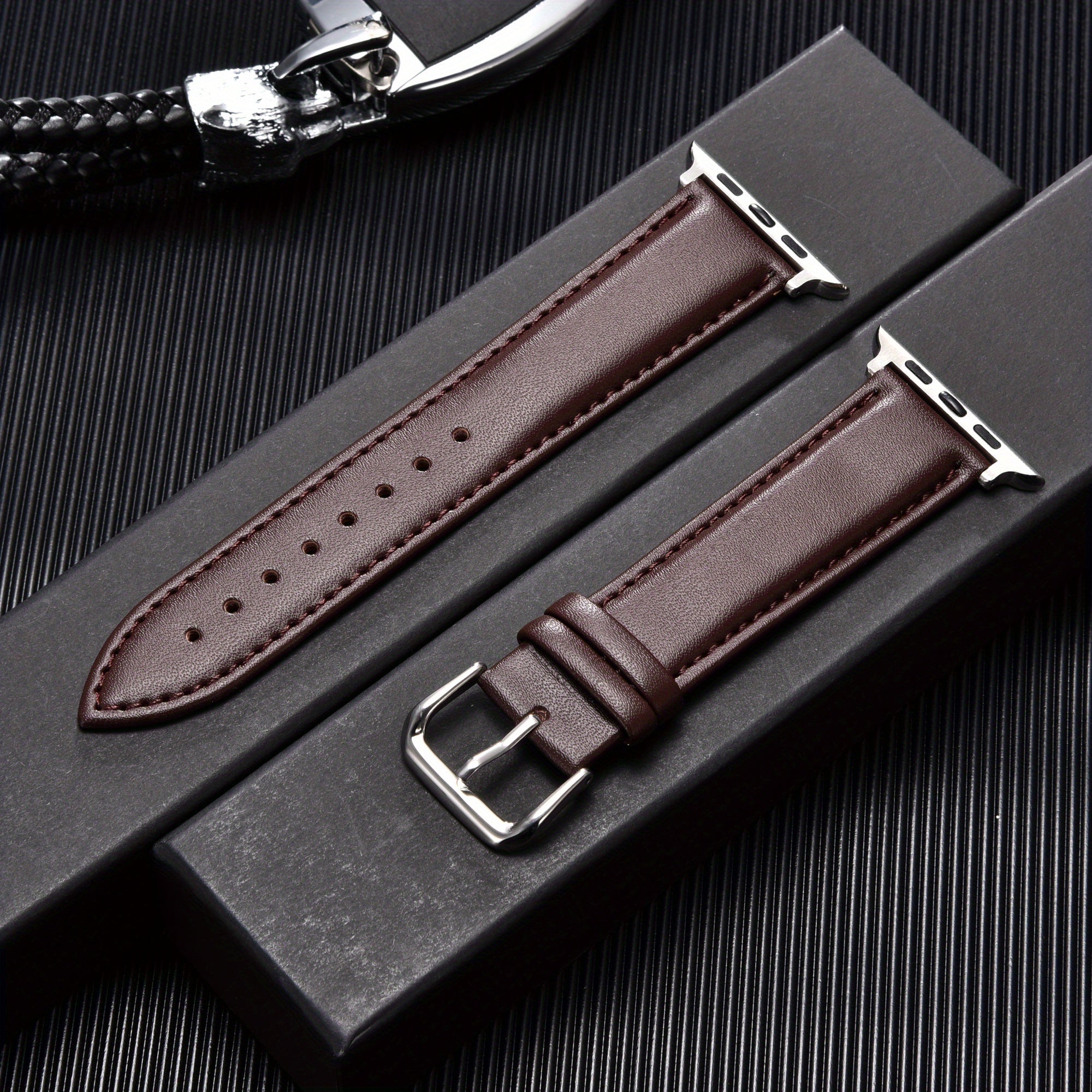 Soft Business Watchband For Apple Watch Ultra 8 7 SE 6 5 4 3 2 1 Replacement PU Leather Wrist Strap 38/40/41/42/44/45/49mm