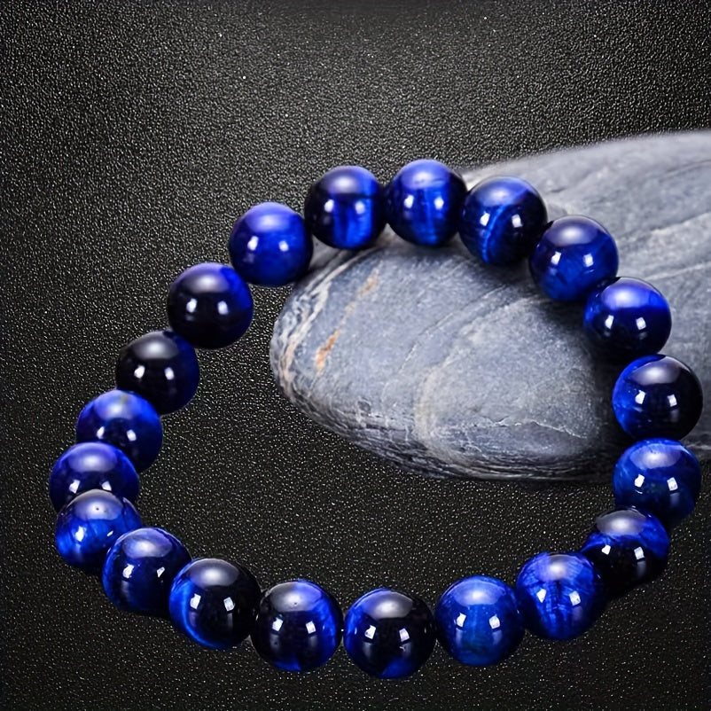 Natural Blue Tiger Eye Stone Bracelet Eagle Eye Stone Cat Eye Hand String