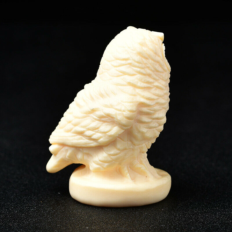 Tugua Nut Ivory Reiki Owl Carving Room Decor Kids Girls Healing Gifts Meditation