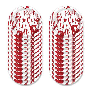 Halloween Blood Hand Bleeding Paper Plates Party Supplie Napkins 68PCS Set US Local Shipping