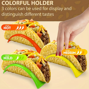 3/6/12/18pcs, Taco Holder, Reusable Taco Holder, Washable Colorful Taco Rack, Tortilla Holder, Pancake Rack, Pancake Holder, Kitchen Stuff,