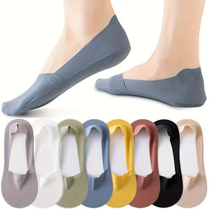 10 Pairs Of Ultra-thin Shallow Mouth Invisible Boat Socks Cool In Summer, Anti Slip And Sweat Absorbing Breathable Short Socks, High Heels And Socks