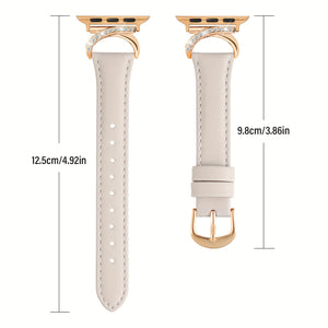 [Golden Buckle Apple Watch Strap] Apple Watch Strap - Ultra-thin Delicate C-shaped Golden Buckle Strap Replacement for IWatch Series 10 9 Ultra SE 8 7 6 5 4 3 2 1 (41mm 40mm 38mm 42mm 44mm 45mm 46mm 49mm)