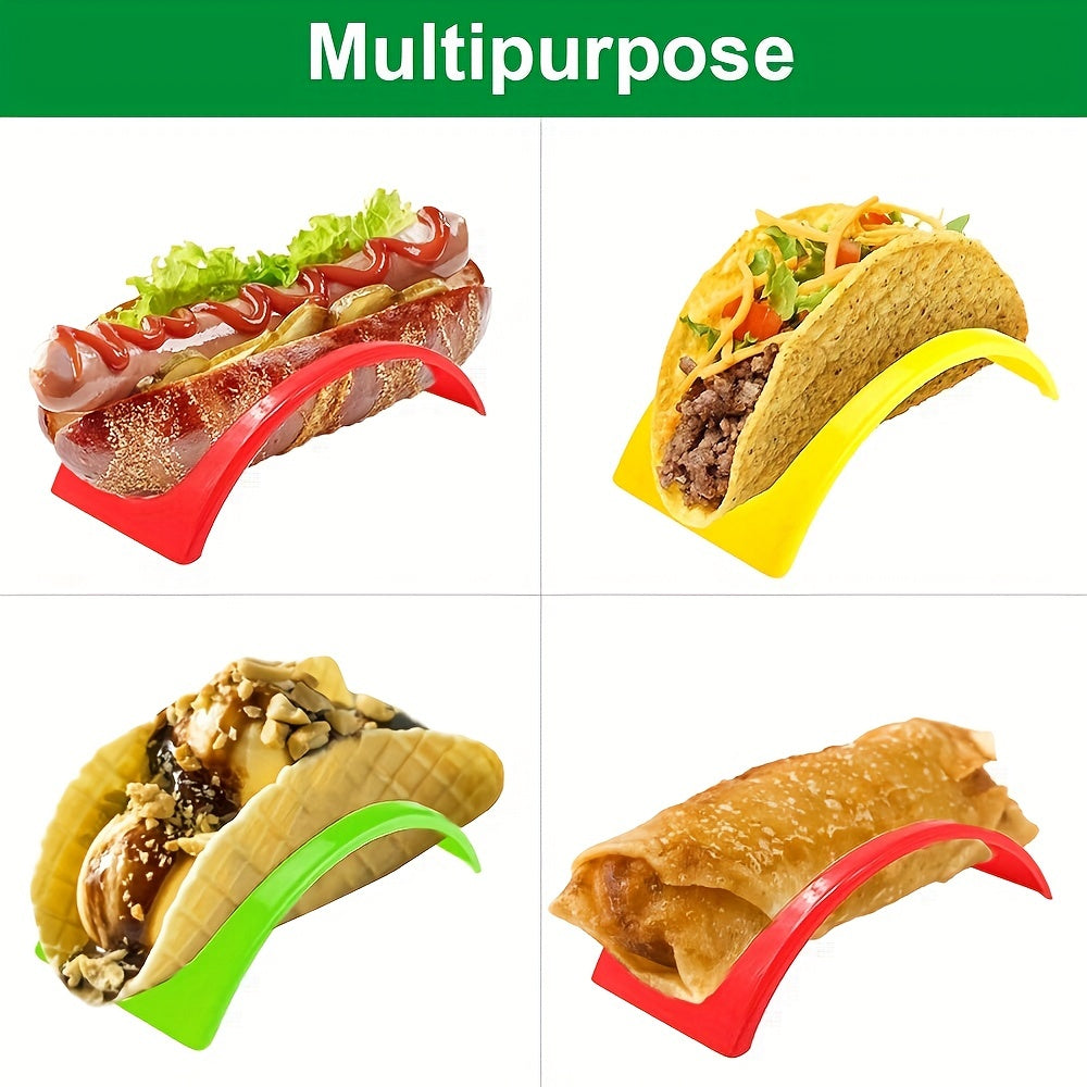 3/6/12/18pcs, Taco Holder, Reusable Taco Holder, Washable Colorful Taco Rack, Tortilla Holder, Pancake Rack, Pancake Holder, Kitchen Stuff,